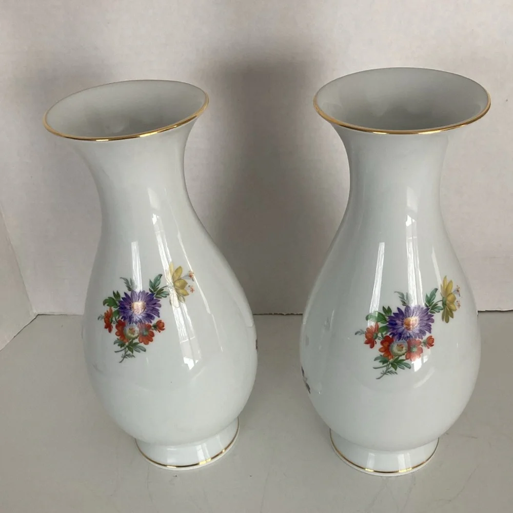 Fuerstenberg  Mantle Vase Pair made in Germany